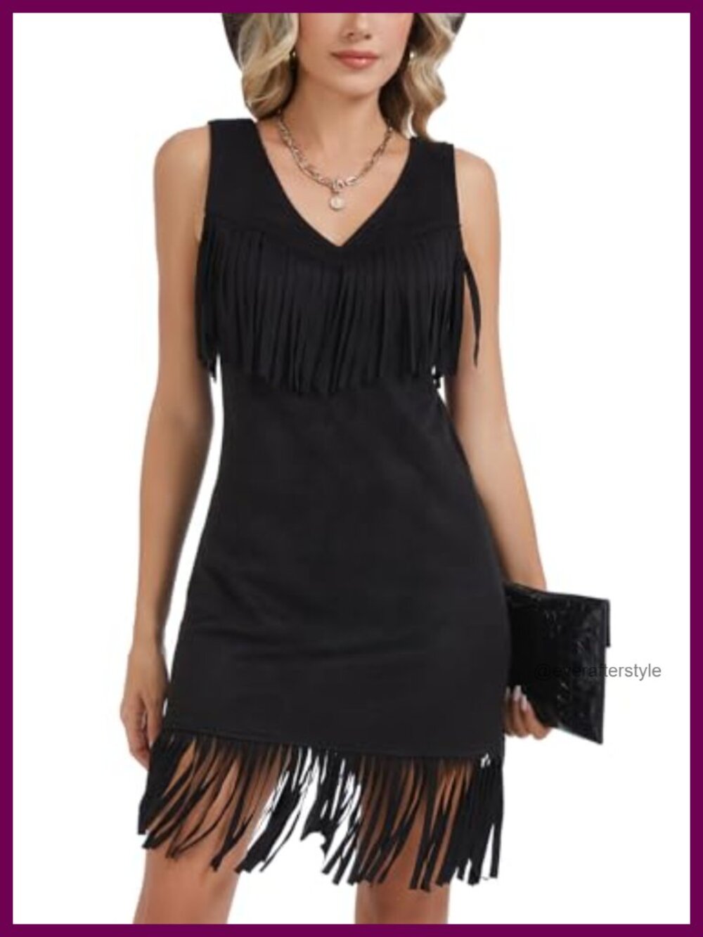 Faux Suede Mini Dress Sleeveless Fringe Vintage Western Cowgirl Outfit